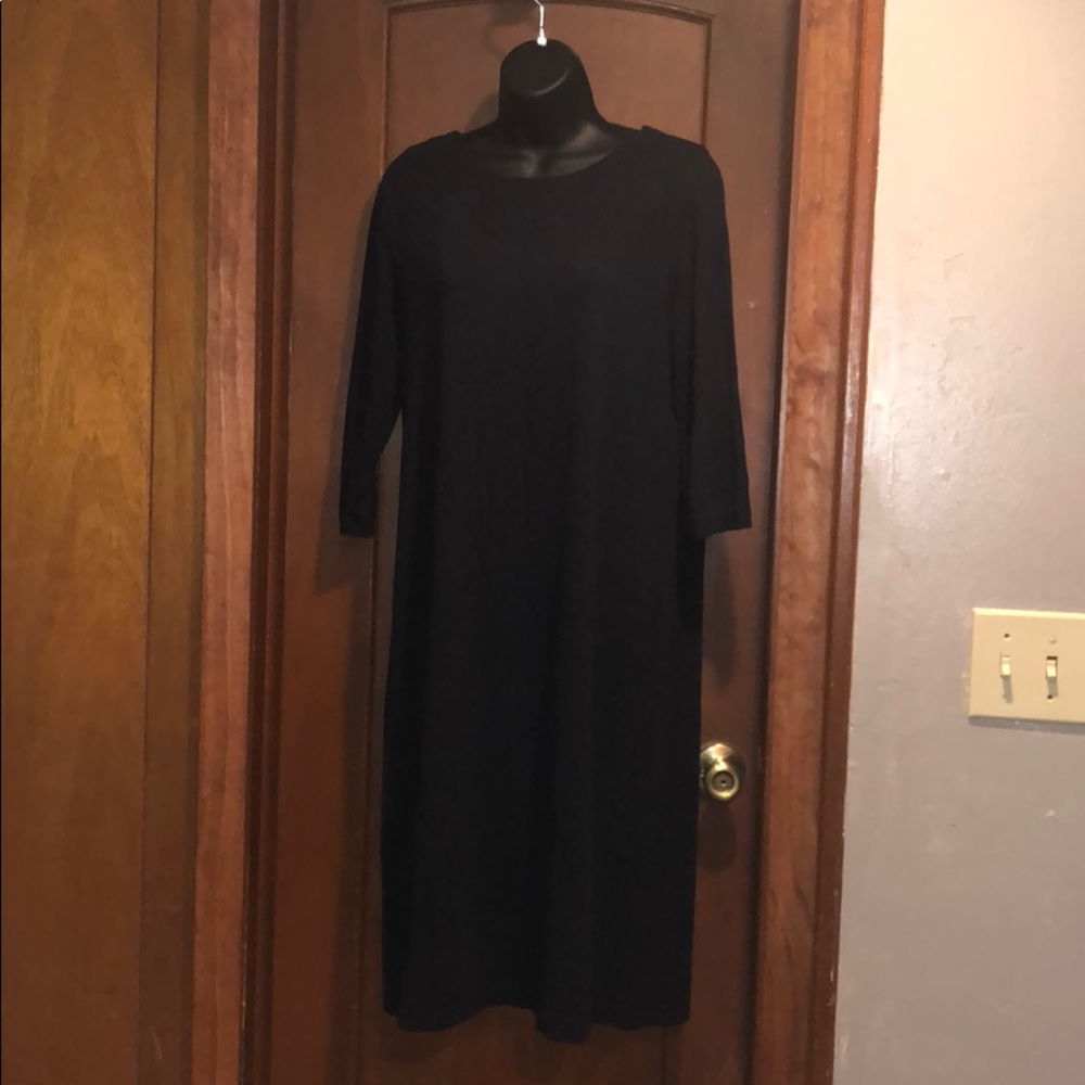 Lands End long black dress